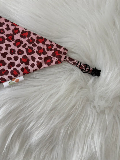 Ensemble de collier pour chat et de bandana léopard bouclerie noire