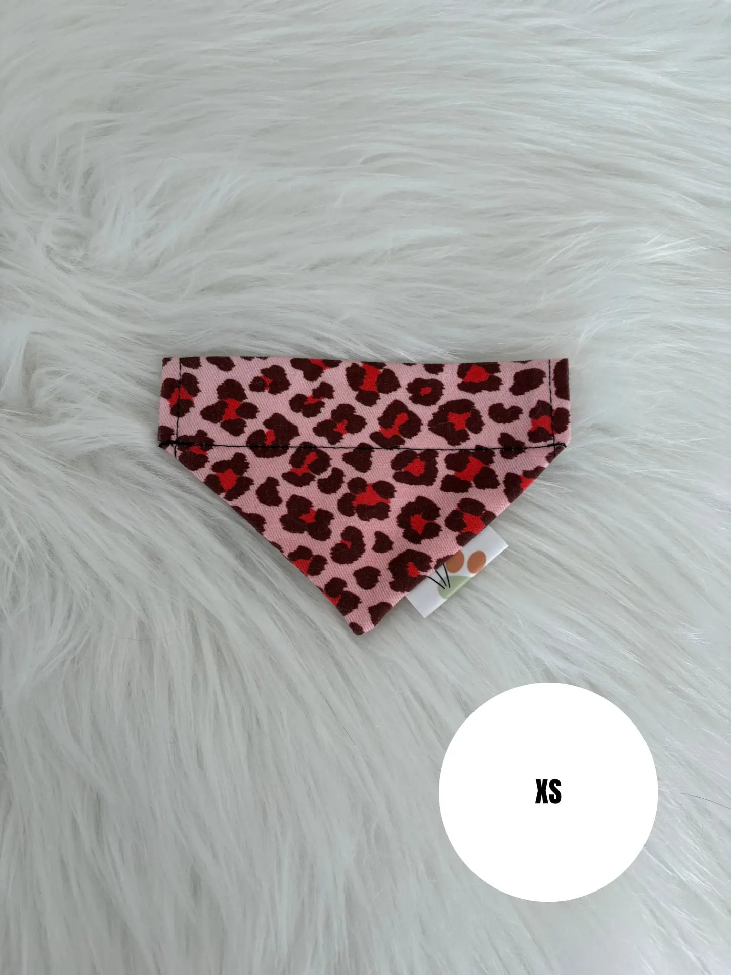 Bandana collier pour chat aux motifs léopard rouge, taille XS