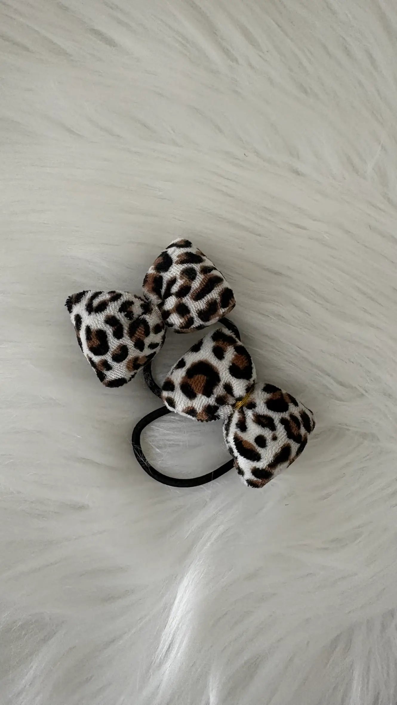 Duo de chouchous léopards en velours