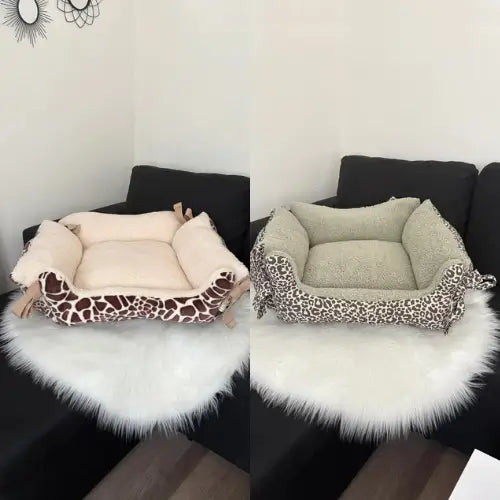 Collection de dodos pour chiens et chats artisanaux, motifs léopard ou girafe