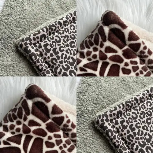 Plaid artisanal pour chien et chat aux motifs léopard ou girafe